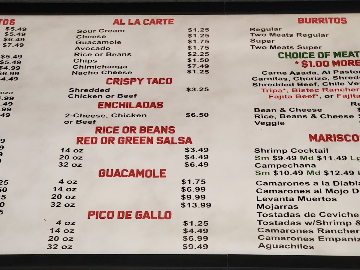 Ernie's Taqueria Menu - Image 3
