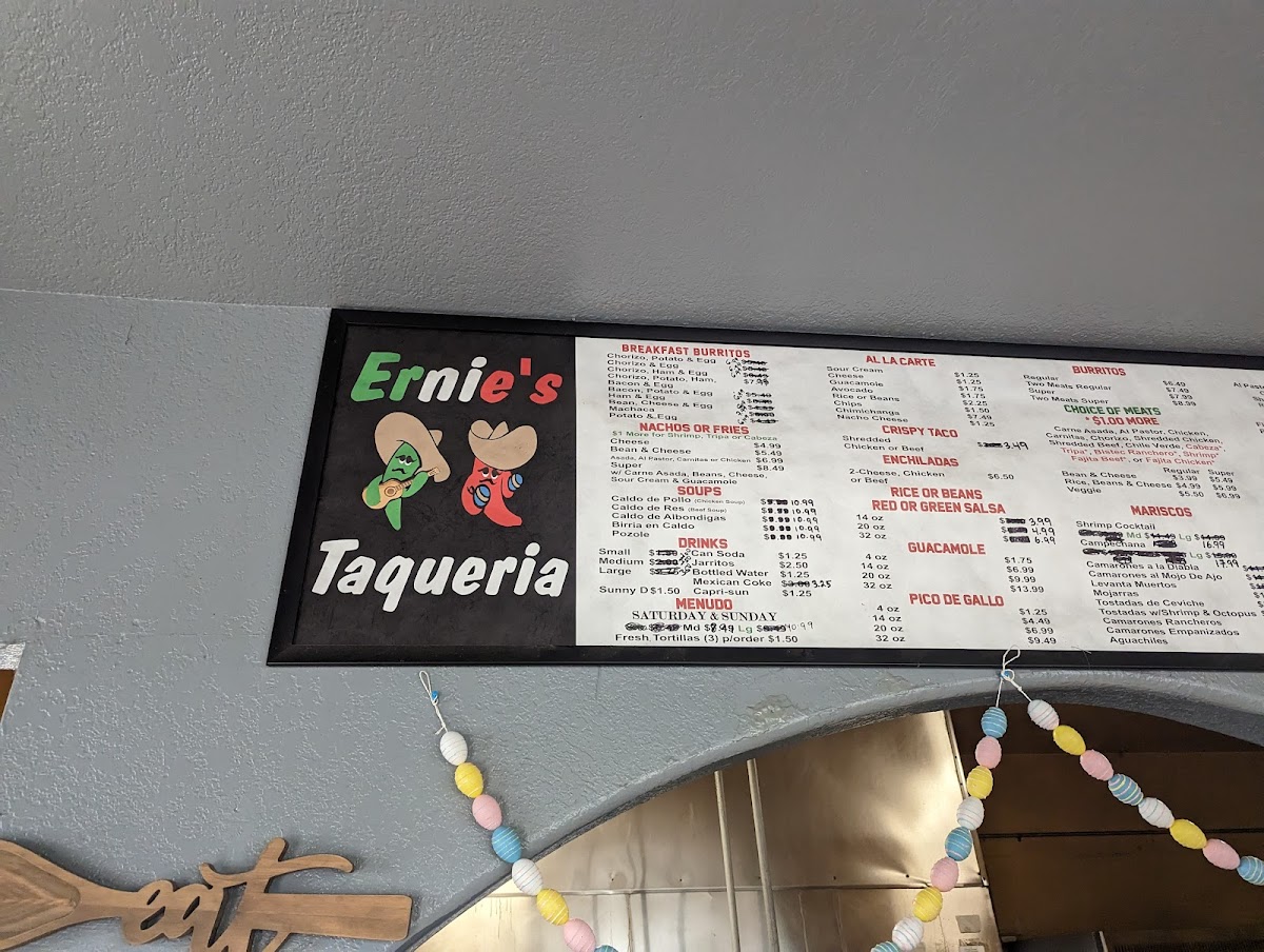 Ernie's Taqueria Menu - Image 5